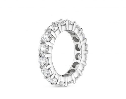 925 Sterling Silver Eternity Bands Ring Rhodium Plated Handmade Rings Technic Jewelry