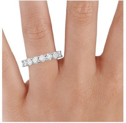 925 Sterling Silver Eternity Bands Ring Rhodium Plated Handmade Rings Technic Jewelry