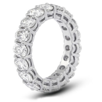 925 Sterling Silver 4mm CZ Eternity Band Ring ECO-Friendly Yes Plating Rose Gold