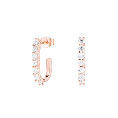 Trendy 925 Sterling Silver 14k Gold Trendy Bend Stud Earrings For Women Girls Jewelry