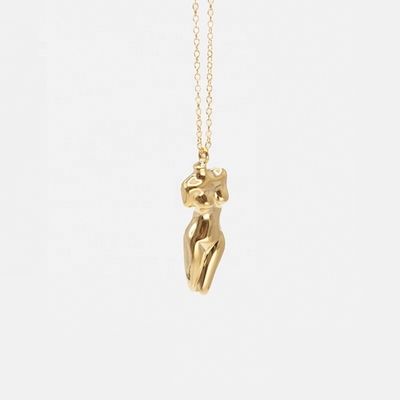 925 Sterling Silver Venus Women'S Body Pendant Necklace Customizable For Your Outfit