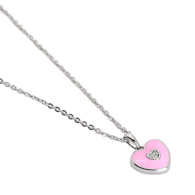 Wedding Occasion Pink Heart Stud Earrings For Necklace Jewelry Sets