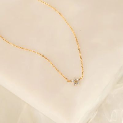 Women's OEM / ODM 925 Sterling Silver Necklace Without Main Stone
