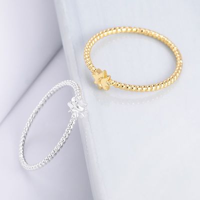 925 Sterling Silver Moon Sun Ring 18K Gold Plated Unisex Jewelry