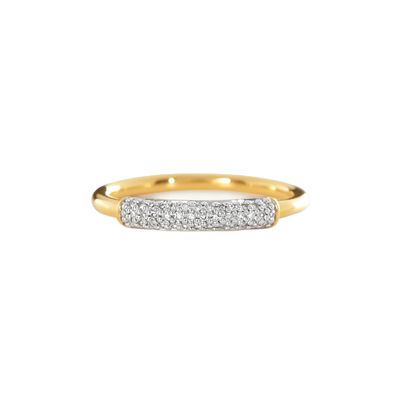 925 Sterling Silver 18K Gold Plated CZ Stacking Ring for Women