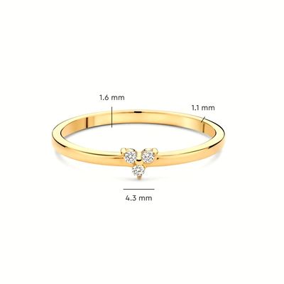 925 Sterling Silver Gold Plated CZ Lotus Ring for Women