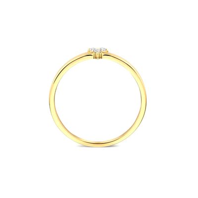 925 Sterling Silver Gold Plated CZ Lotus Ring for Women