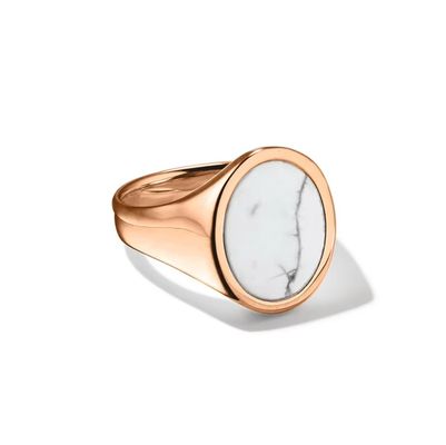 18K Gold Plated Black Onyx 925 Sterling Silver Men's Signet Ring