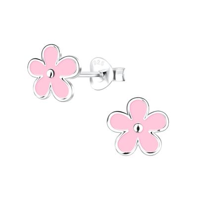 925 Sterling Silver Hypoallergenic Kids Stud Earrings 18K Gold Plated
