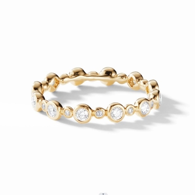 Classics Zircon Eternity Band Gold Plated Jewelry US Size 10 Clear CZ Ring