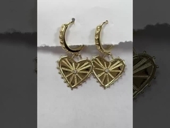 Heart Charms Huggies Earrings for Women