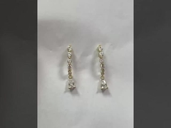 Teardrop Stud Charms Earring