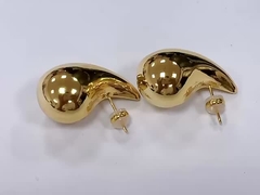Lightweight 18K Gold Plated Large Drop Ladies Earrings Jewelry in 925 Sterling Silver