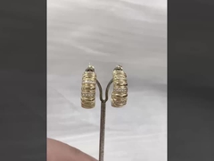 Eco-friendly 18K Gold Plated Multi Small Dot Beads Hoop Earrings for Women Girls 2021