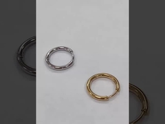 Simply Rose Gold 8mm Hinged Huggie Small Hoop Stainless Steel Earrings For Graduation