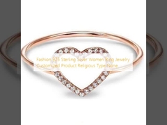 Fashion 925 Sterling Silver Women Ring Jewelry Customized Product Religious Type None